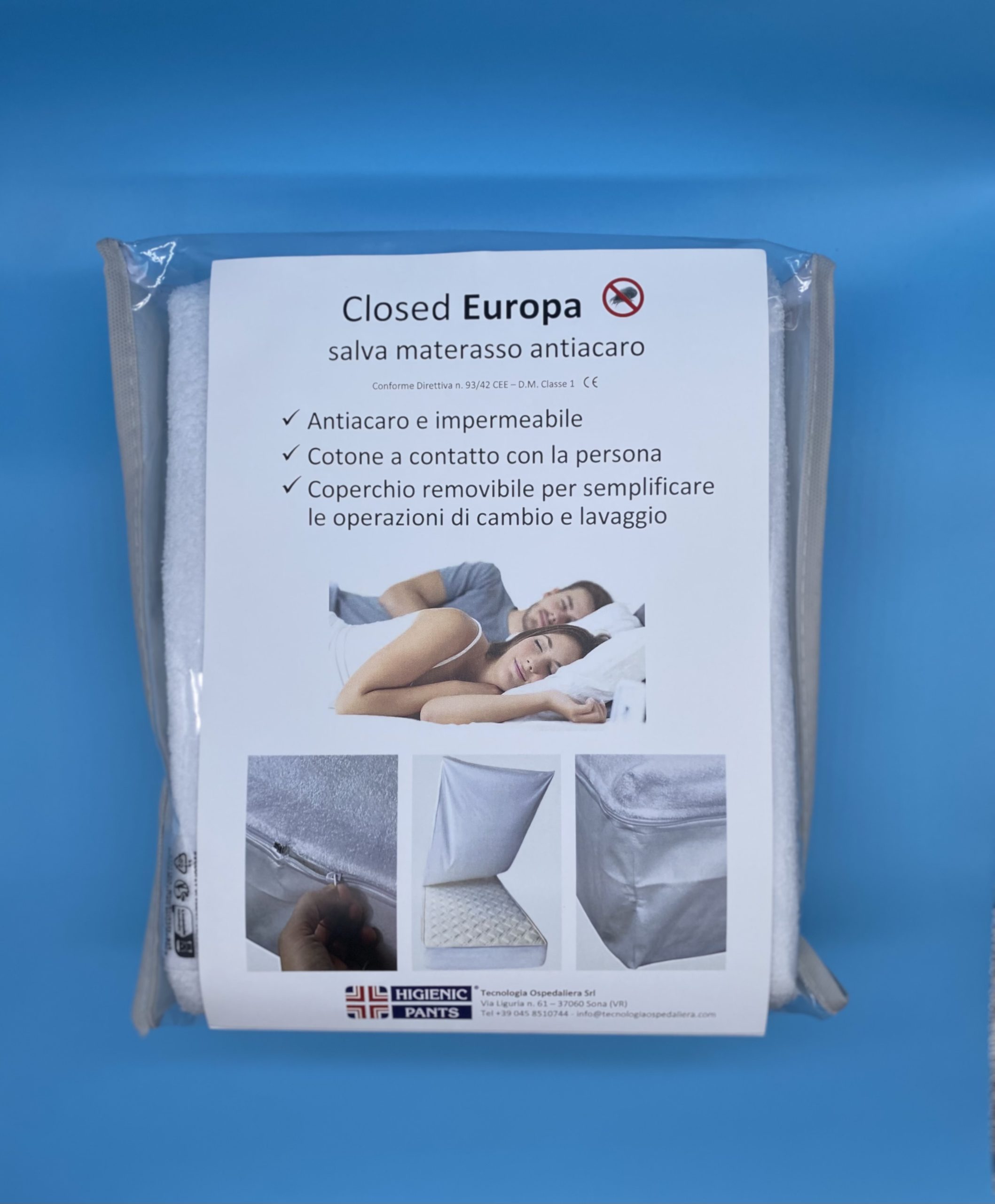 ANTIACARO CLOSED EUROPA - Singolo (200 x 90+ 20 cm)