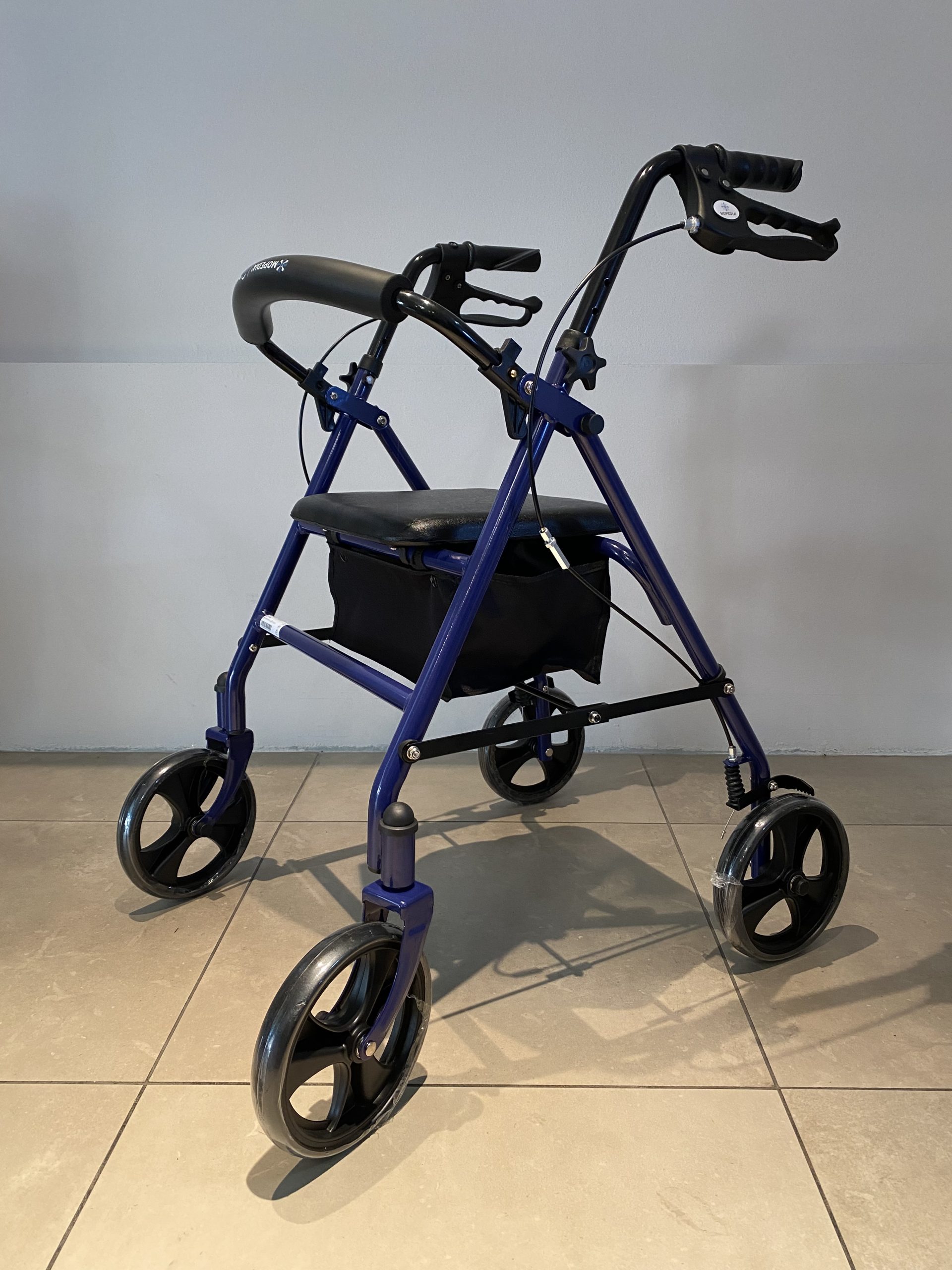 ROLLATOR PIEGHEVOLE IN ACCIAIO CON SCHIENALE